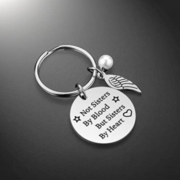 Valentine's day Gifts Not Sister By blood But Sister By heart Keychain - Picture 2 of 3